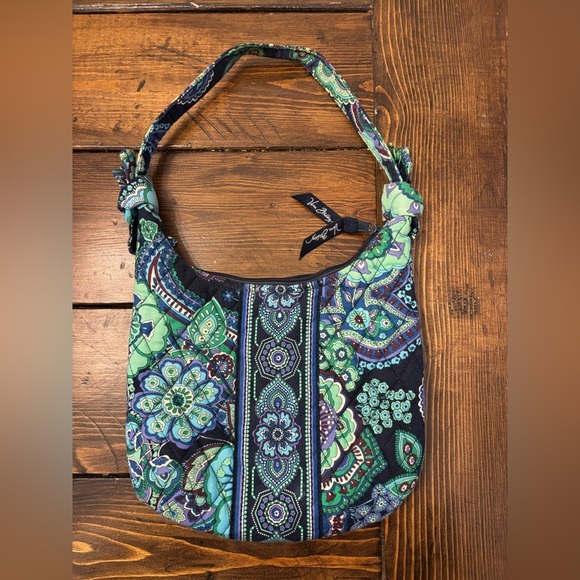 Vera Bradley Handbags - Vera Bradley Blue Rhapsody Floral Print Hand Bag Retired Pattern